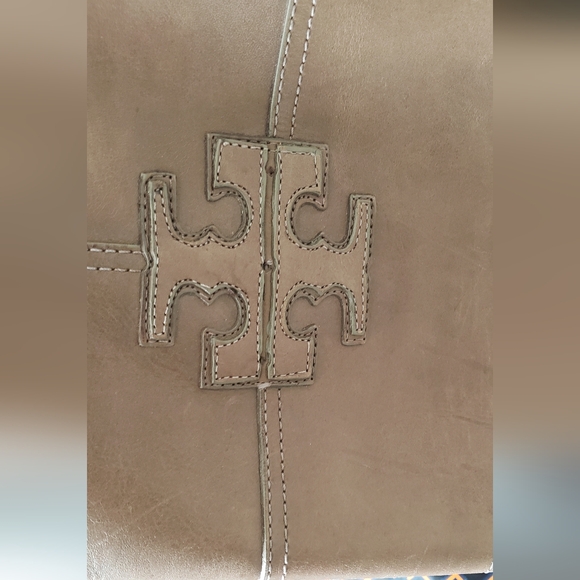 💫 Tory Burch: Musk Blair Logo Mid Heel Tall Leather Boots - Picture 9 of 14